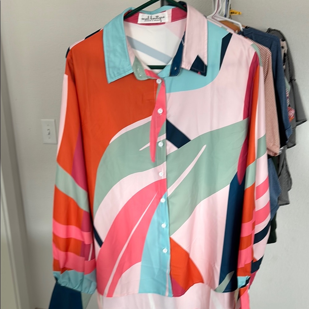 Colorful Geometric Women's Top